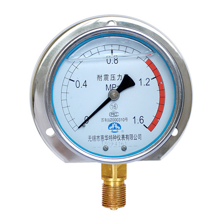 YN-100径向后边耐震压力表 YN-100径向后边耐震压力表